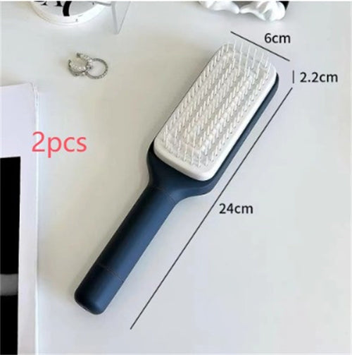 4 In 1 Self Cleaning Hair Brush New Self-Cleaning Anti-Static Massage