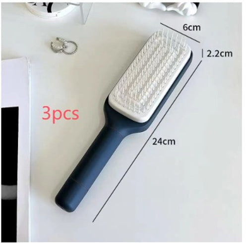 4 In 1 Self Cleaning Hair Brush New Self-Cleaning Anti-Static Massage