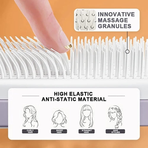 4 In 1 Self Cleaning Hair Brush New Self-Cleaning Anti-Static Massage