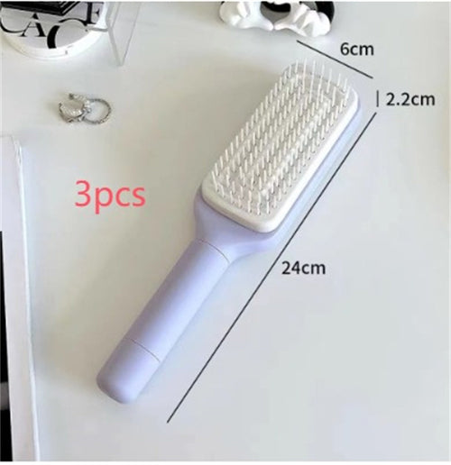 4 In 1 Self Cleaning Hair Brush New Self-Cleaning Anti-Static Massage