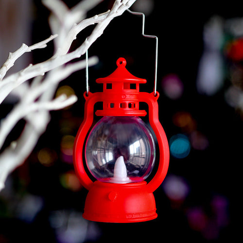 Halloween Vintage Hanging Oil Lamp Electronic Candle Pumpkin Light 4