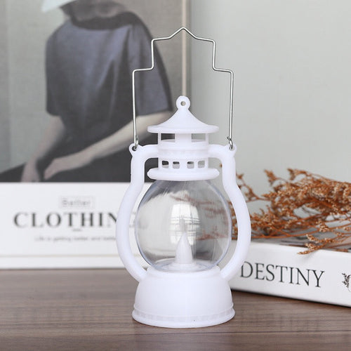Halloween Vintage Hanging Oil Lamp Electronic Candle Pumpkin Light 4