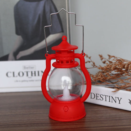 Halloween Vintage Hanging Oil Lamp Electronic Candle Pumpkin Light 4